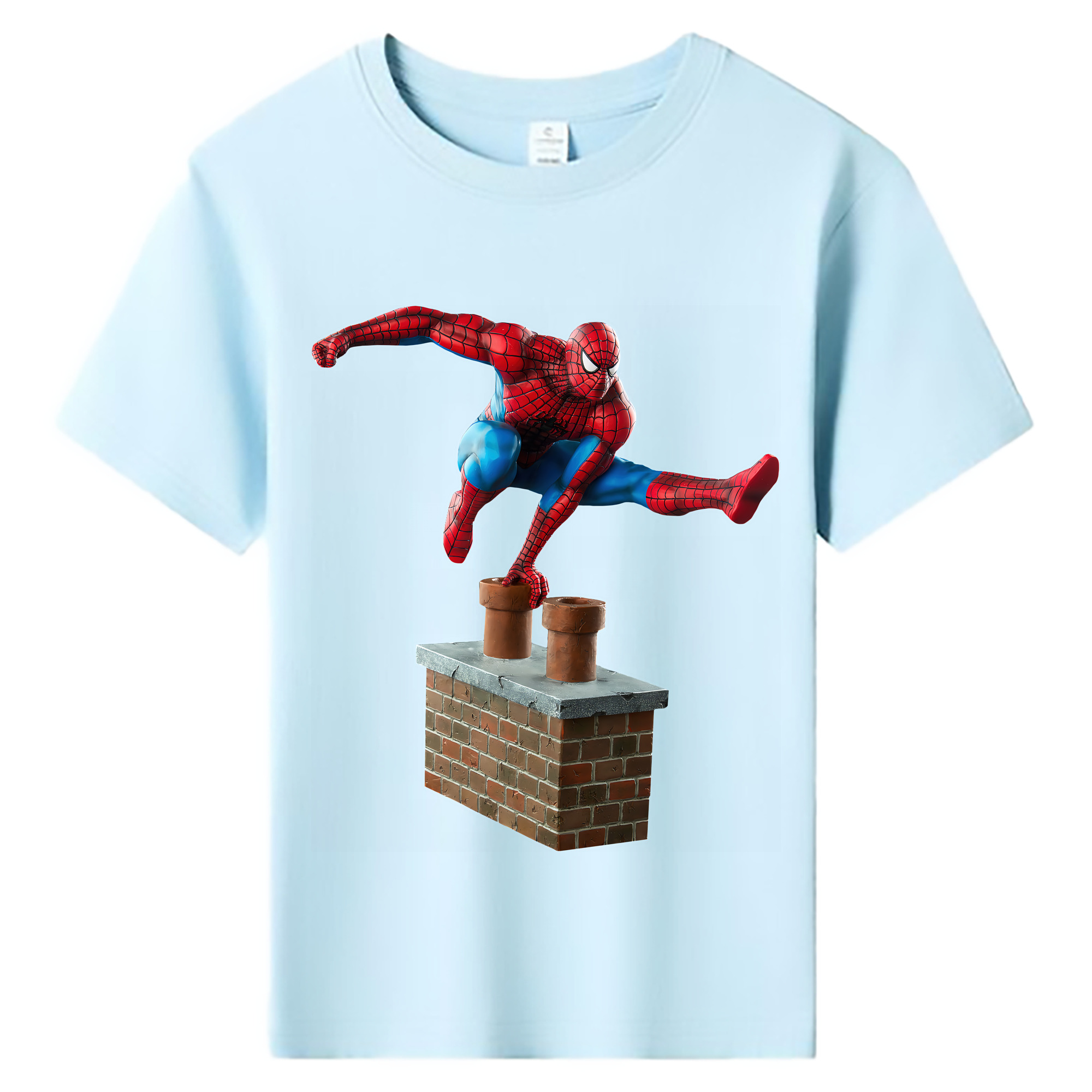 （画像用） Spider Man スパイダーマン 綿100％キッズTシャツ（フロントプリント）